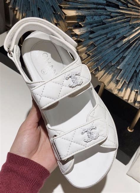 chanel thong sandals ebay|chanel velcro sandals 2020 price.